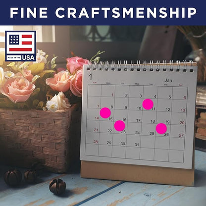 Fluorescent Pink 1-Inch Circle Dot Stickers – 1,000 Round Adhesive Labels per Roll, Colored Stickers for Garage Sale Price Tags, Classroom, Inventory, Office & Yard Sale Supplies, Made in USA