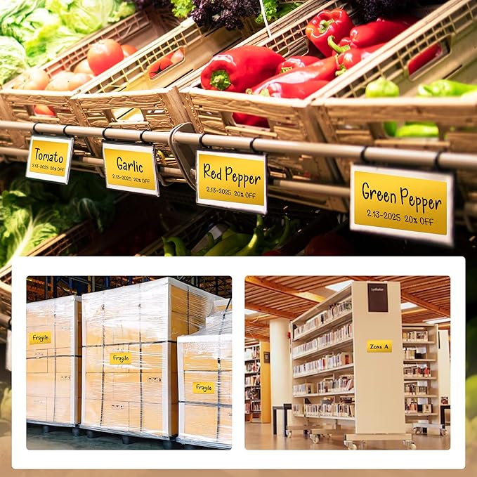 Rectangular Color Coding Moving Labels 3X5 Inch 250 Per Roll, Gold Moving Stickers for Boxes Color Coded, Packing Labels Stickers for Inventory Warehouse