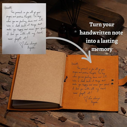 Personalized Christian Prayer Journal for Men & Women – Engraved Leather Bible Study Journal with Scripture & Cross – Refillable A5 Devotional Custom Notebook – Faith, Graduation, and Gratitude Gift