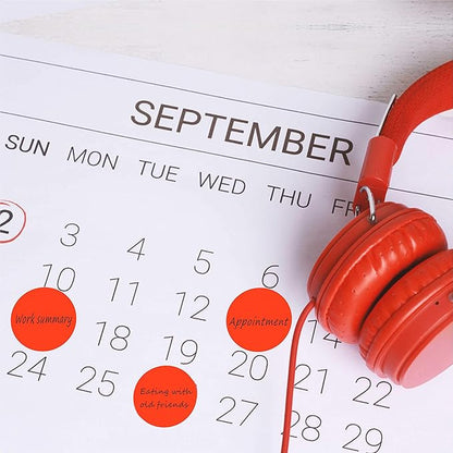 PARLAIM 1 Inch Round Permanent Adhesive Color-Code Dot Stickers,1000 per Roll dots Label Dispenser Box (Orange)