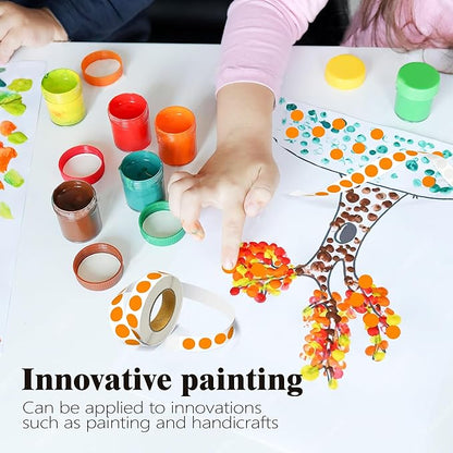 4000PCS 1/2" Small Round Dot Stickers，0.5 Inch 4 Rolls Color Coding Labels Dots,Orange Stickers for Home Decorative, Retail, Manufacturing, Recreation,Tiny Circle Label