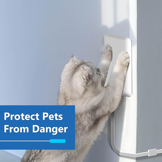 LIDER Flat-Face Outlet Extender with 3 Receptacles, Ultra-Thin Wall Plate Plug with Cord Extender and 3-Outlet Power Strip, 8ft Cord, LWE8-315-W2P, ETL-Listed, White, 2 Pack