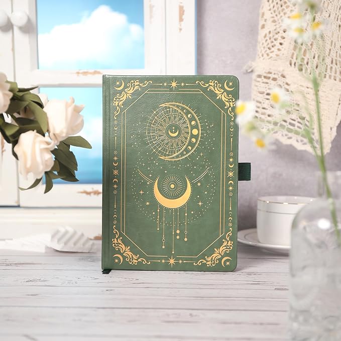 TIEFOSSI Lined Journal for Women Men, Vintage Notebooks with Bookmarks, Hardcover A5 College Ruled Notebook 316 Numbered Pages for Writing, Daily Journal for Work School, Note Taking