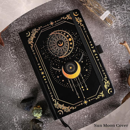 TIEFOSSI Bullet Dot Journal, 160gsm 190 Numbered Pages Bullet Dot Grid Journal for planner, Diary for Work & Sketching, A5 Hardcover Leather Journal for Writing Women Men