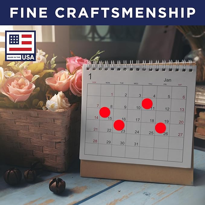 Red 1-Inch Circle Dot Stickers – 1,000 Round Adhesive Labels per Roll, Colored Stickers for Garage Sale Price Tags, Classroom, Inventory, Office & Yard Sale Supplies, Made in USA