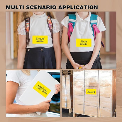 3x5 Inch Home Moving Labels 4 Rolls 1000 Stickers, Large Packing Box Labels Rectangular Colored Inventory Stickers for Moving Supplies Color Coded (Yellow)
