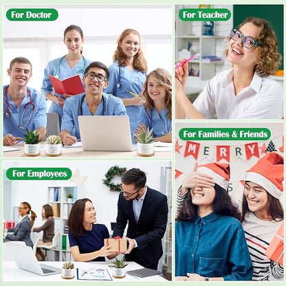 Eersida 30 Sets Inspirational Ballpoint Pens Bulk Funny Animal Cute Pens Employee Appreciation Gifts with Positive Bookmarks for Coworkers Teacher Nurse Team Staff Christmas