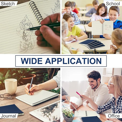 Yahenda Spiral Notebook Bulk A5 Journal Lined 8.3'' x 5.5'' Writing Composition Paper Small Notepad Subject Notebook for Students Office Business Back to School Supplies(Deep Blue,2 Pcs)