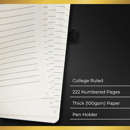 Journaling Notebooks with Pen Holder | Lined Notebook | 222 Pages Notebook Journal with 100 GSM Paper | Journal Notebooks for Work
