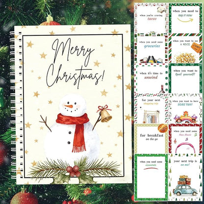 Christmas Gift Card Book - Surprises on Every Page, DIY Spiral-Bound Merry Christmas College Survival Kit, Greeting Card Book for Students & Graduation Gifts (S4)