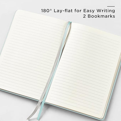 &And Per Se Lined Journal and Pen Set (3 packs), A5 Leather Journal Stationery Set, 160 Pages 100GSM Thick Paper, Notebook Gift Set (Cyan)