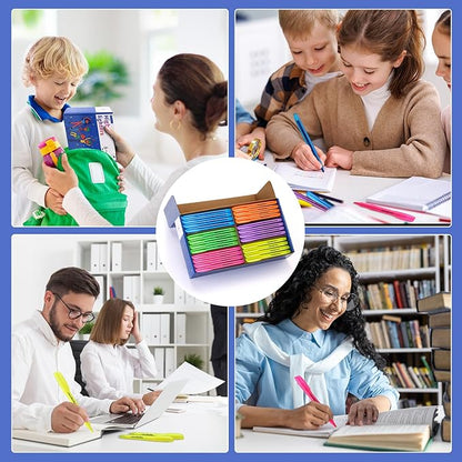 Highlighters Assorted Colors Bulk, 30 Pack: No Bleed & Dry-Quickly, Chisel Tip, 6 Bright Colors, Highlighter Set for School, College, Office