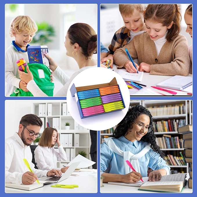 Highlighters Assorted Colors, 240 Pack Highlighters Bulk : No Bleed & Dry-Quickly, Highlighter Set : Chisel Tip & 6 Bright Colors, Highlighter Markers for school | college | office supplies