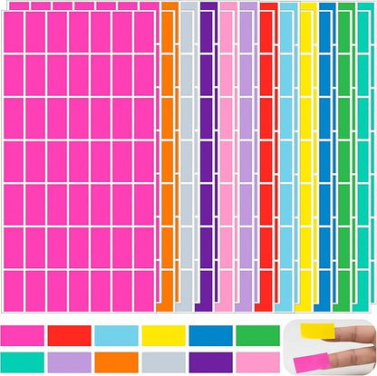 YSHIHE Colored Label Stickers,Rectangular Color Coding Stickers 1.57 x 0.75 Inch (40mm x 19mm),12 Assorted Colors for Inventory Organize, File Classification - 1176 Pack