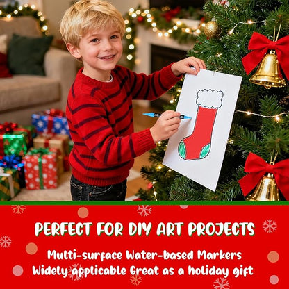 48 Colors Acrylic Paint Markers, Dual Tip with Fine Tip and Brush Tip Pens for Stone, Wood, Calligraphy, Canvas, Ceramic, Metal, Glass, Rock Painting, DIY Crafts Art Supplies Kit