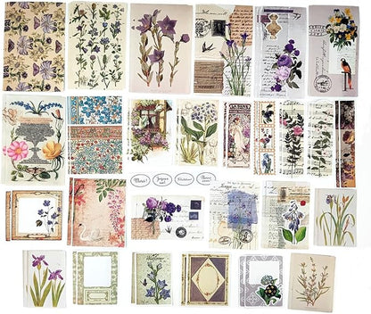 200PCS Vintage Scrapbooking Supplies Kit for Journaling, Scrapbook Sticker Paper Pack for for Bullet Journals Junk Journal Planners Aesthetic Cottagecore Room Decor Wall Art Collage Album