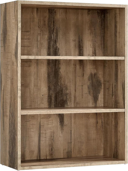 VASAGLE Custos Collection - Bookshelf, 3-Tier Bookcase, Book Shelf, Open Storage Shelf, 9.4 x 23.6 x 32 Inches, for Living Room, Home Office, Dinning Room, Camel Brown ULBC163L01