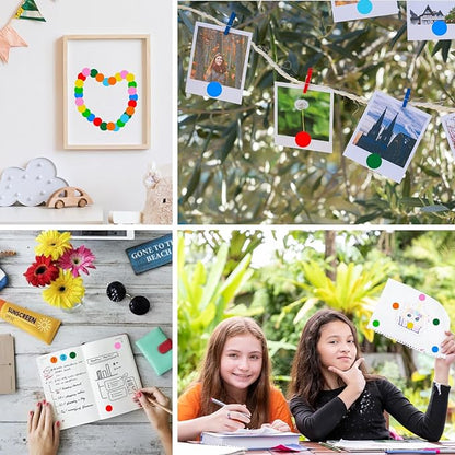 1400 PCS,1IN Round Colored Dot Stickers Labels - 8 Assorted Colors, for Office, School, Moving, Home