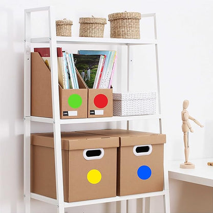 PARLAIM 4 Rolls 4000PCS 1 inch Round Color Coding Circle Dot Labels, 4(Red/Green/Yellow/Blue) Color- Coding Label Sticker for Home Office Classroom