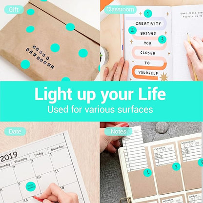 1 Inch Circle Dot Stickers 1000 PCS Color Coding Thermal Labels Dots Writable Printable Small Round Stickers for Office, Classroom, Inventory, Garage, Organizing Storage, Watercolor Green