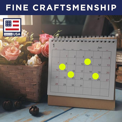 Fluorescent Chartreuse 1-Inch Circle Dot Stickers – 1,000 Round Adhesive Labels per Roll, Colored Stickers for Garage Sale Price Tags, Classroom, Inventory, Office & Yard Sale Supplies, Made in USA