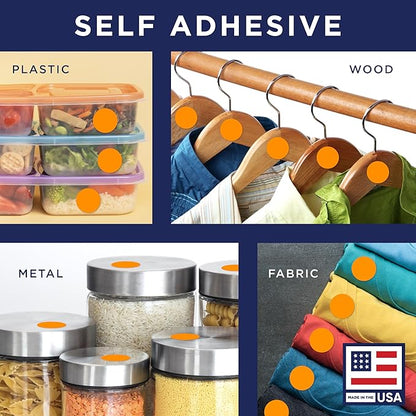 Fluorescent Orange 1-Inch Circle Dot Stickers – 1,000 Round Adhesive Labels per Roll, Colored Stickers for Garage Sale Price Tags, Classroom, Inventory, Office & Yard Sale Supplies, Made in USA