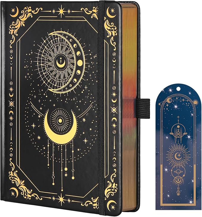 TIEFOSSI Lined Journal for Women Men, Vintage Notebooks with Bookmarks, Hardcover A5 College Ruled Notebook 316 Numbered Pages for Writing, Daily Journal for Work School, Note Taking