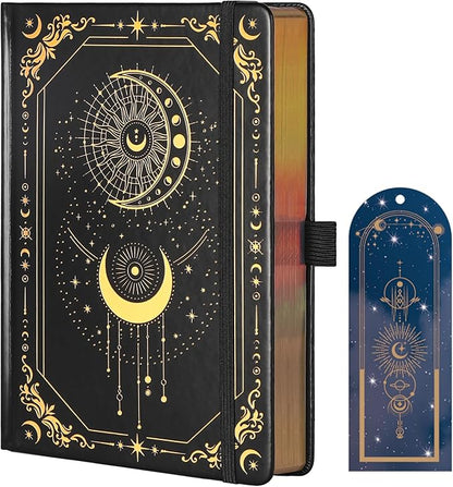 TIEFOSSI Lined Journal for Women Men, Vintage Notebooks with Bookmarks, Hardcover A5 College Ruled Notebook 316 Numbered Pages for Writing, Daily Journal for Work School, Note Taking