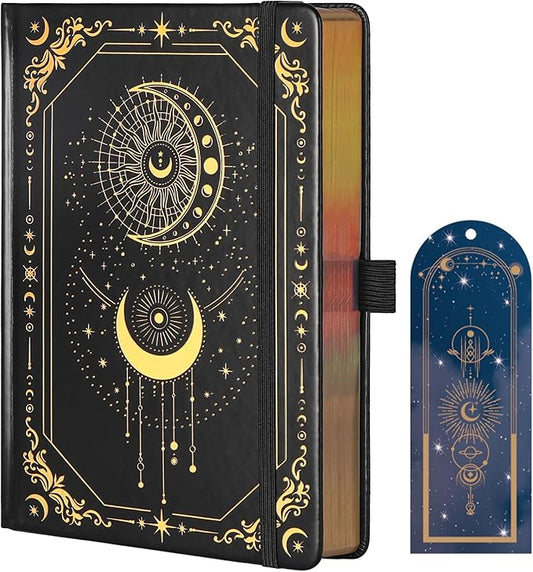 TIEFOSSI Lined Journal for Women Men, Vintage Notebooks with Bookmarks, Hardcover A5 College Ruled Notebook 316 Numbered Pages for Writing, Daily Journal for Work School, Note Taking