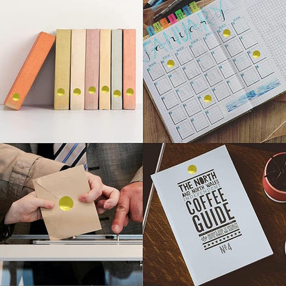 SHYGO® 1“ Gold Circle Dot Stickers Color Coding Labels, 1000PCS 2 Rolls
