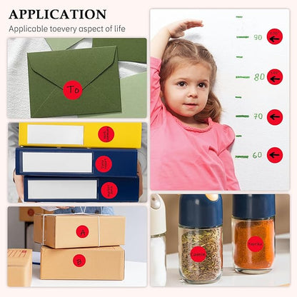 PARLAIM 3/4 Inch Coding Circle Sticker Labels,Pack of 1050 Round Color Code Dot Labels Stickers for Home Office Marking,Organizing (Red)