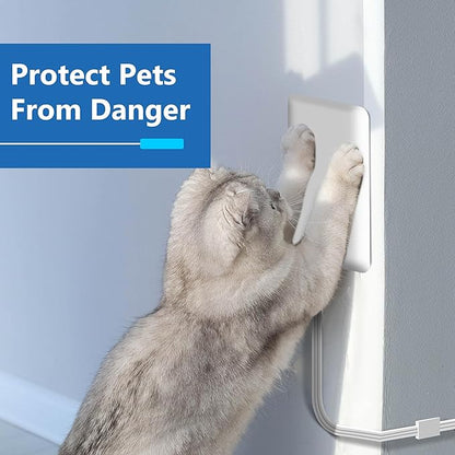 LIDER Flat-Face Outlet Extender with 3 Receptacles, Ultra-Thin Wall Plate Plug with Cord Extender and 3-Outlet Power Strip, 3ft Cord, LWE3-315-W3P, ETL-Listed, White, 3 Pack