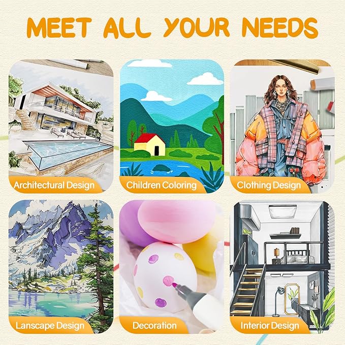 204 Colors Alcohol Markers with APP, Dual Tip Art Marker for Adults Coloring Books, Alcohol Based Ink Illustration Markers Set for Adult Artist Drawing Sketching Painting Lettering Cards