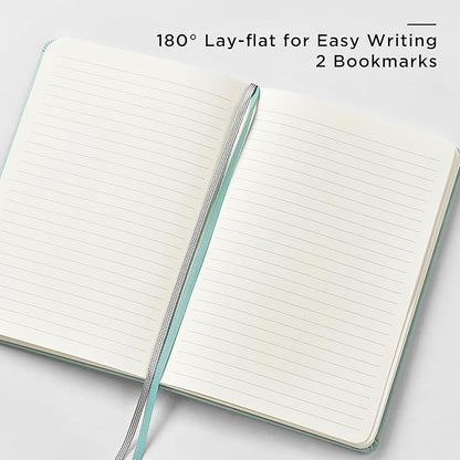 &And Per Se Lined Journal and Pen Set, A5 Leather Journal Stationery Set, 160 Pages 100GSM Thick Paper, Notebook Gift Set (Light Green)