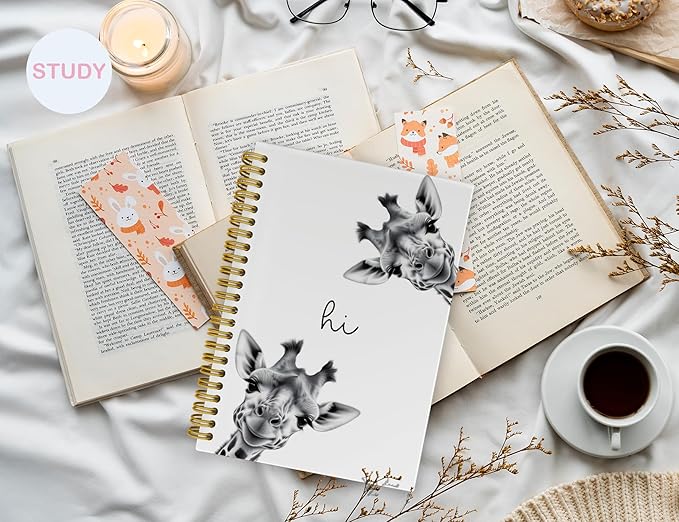 Giraffe Gifts,Giraffe Notebook Journal,Cute Giraffe Gifts for Women Teen Girls Kids,Animal Lover Gifts for Kids,Travel Journal Diary,Hardcover Spiral Notebooks for Writing,5.5x8.3 Inch