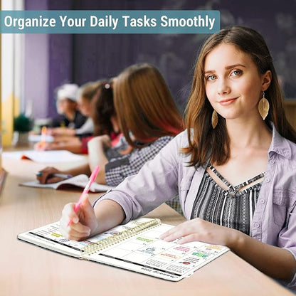 2026 Planner, Weekly and Monthly Planner for Women, January 2026 - December 2026, Hardcover 2026 Calendar Planner Book with Tabs, Inner Pocket, Spiral Bound, Perfect for Office Home School Supplies - A5 (6.3" x 8.5"), Jungle Peacock