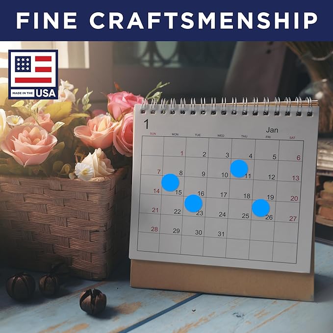 Blue 1-Inch Circle Dot Stickers – 1,000 Round Adhesive Labels per Roll, Colored Stickers for Garage Sale Price Tags, Classroom, Inventory, Office & Yard Sale Supplies, Made in USA