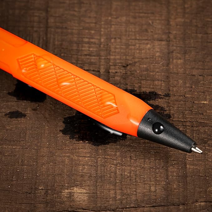 Rite in the Rain Weatherproof Durable Orange Clicker Pen - Black Ink, 2 Pack (No. OR11-2)