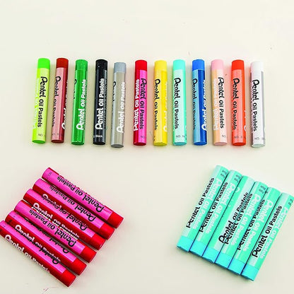 Pentel Arts Oil Pastel Set, Assorted Colors, Set of 25 (PHN-25)