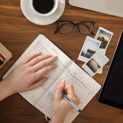 Pilot Precise V5 RT Refillable & Retractable Rollerball Pens, Extra Fine Point Pens 0.5 mm, Black, Pack of 6 - Ideal for School, Journaling & Office Writing