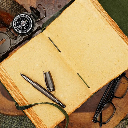 LUXEORIA Tree Of Life Leather Journal for Women and Men, Handcrafted Leather Journal for Writing Womens, Sketchbook, Travel Diary with Unlined Deckle Paper, Mint Green 5x7