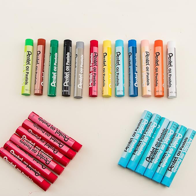 Pentel Arts Oil Pastel Set, Assorted Colors, Set of 25 (PHN-25)