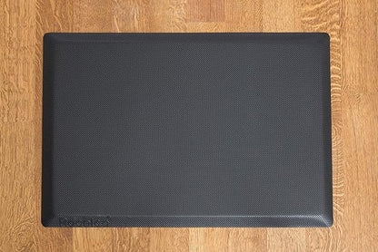 Rocelco 46" Height Adjustable Standing Desk Converter with AC USB Charger and Anti Fatigue Floor Mat - Sit Stand Up Triple Screen Riser Workstation - Keyboard Tray - Black (R DADRB-46-ACUSB-MAFM)