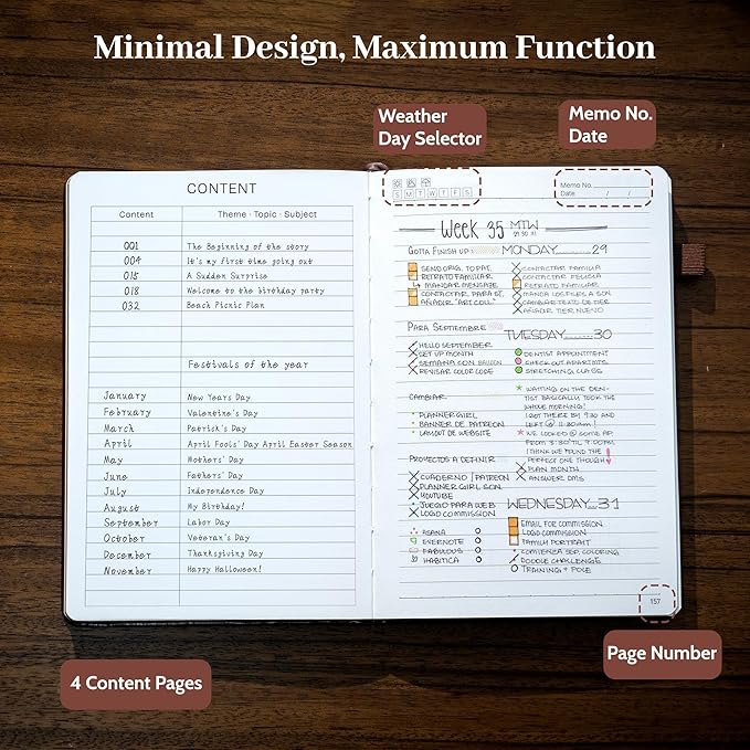 CAGIE Leather Lined Journal Notebook for Men & Women, Debossed Cross, 320 Pages 100 GSM Thick Paper, A5 Hardcover Journaling Notebooks for Writing, 5.7'' X 8.3'' Diary, Brown