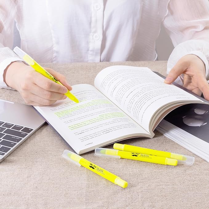 Mr. Pen- Gel Highlighters, 20 Pack, Fluorescent Yellow, Bulk Bible Highlighters for Bibles That Do Not Bleed