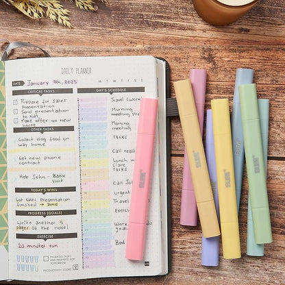 BLIEVE- Aesthetic Bible Highlighters No Bleed Through Assorted Colors, Cute Highlighter Dual Tip For Journaling Supplies And School Accessories, Bible Highlighters And Pens No Bleed (CANDY)
