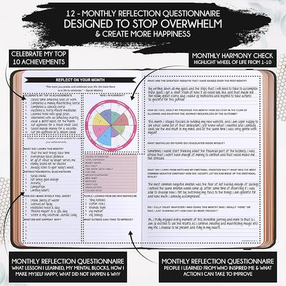 2026 Planner Weekly and Monthly | Law of Attraction Planner with Panduo App | A 12 Month Journey for Productivity, Gratitude & Goal Setting | Includes Foldable Vision Board, Gift Box & Stickers