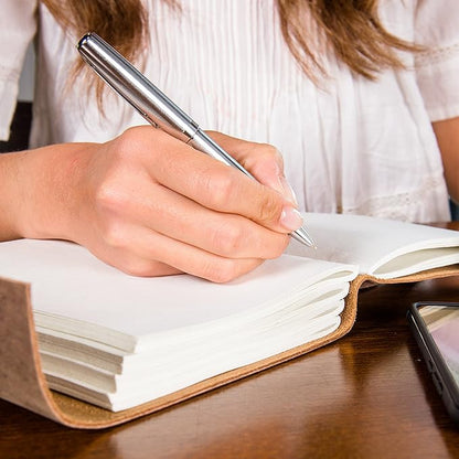 moonster Leather Journal for Women - Non Refillable Handmade Vintage Journal Leather Sketchbook for Daily Drawing & Writing - Travel Journal for Women - Heart Leather Notebook Unlined