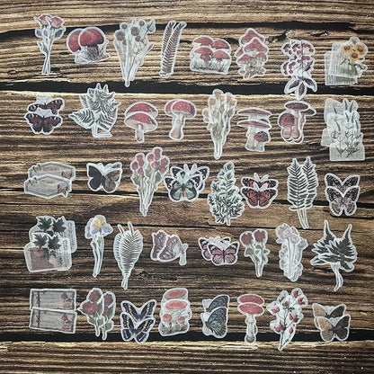 200PCS Vintage Scrapbooking Supplies Kit for Journaling, Scrapbook Sticker Paper Pack for for Bullet Journals Junk Journal Planners Aesthetic Cottagecore Room Decor Wall Art Collage Album (Nature)