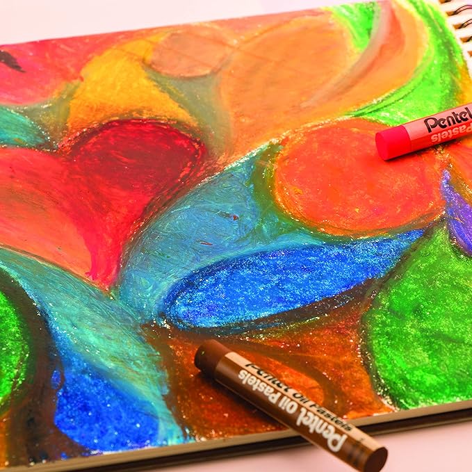 Pentel Arts Oil Pastel Set, Assorted Colors, Set of 25 (PHN-25)